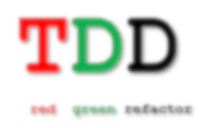 Schriftzug TDD - Testgetriebe Entwicklung: red green refactor