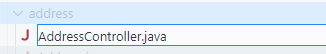 Name AddressController.java eingeben
