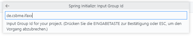 GroupID eingeben