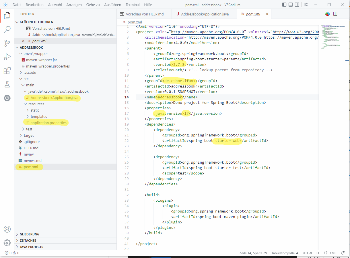 Die pom.xml-Datei