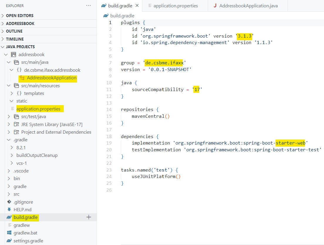 Die build.gradle-Datei