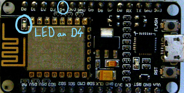 Lage der internen ESP-12-LED